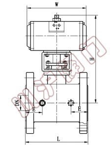 BQ641F氣動(dòng)保溫球閥尺寸圖
